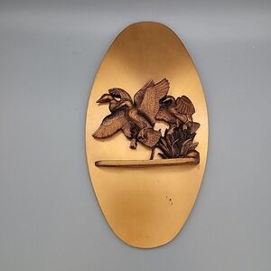 Copperama‎ Ducks Waterfowl Wall Plaque SIGNED by Victor Personette 3D Copper Art